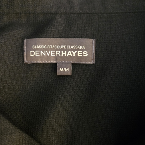 Denver Hayes Black Casual Button Down Shirt With Embroidery Size Med - Picture 5 of 5